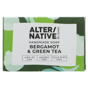 Handmade Bergamot & Green Tea Soap Bar, natural and eco-friendly.