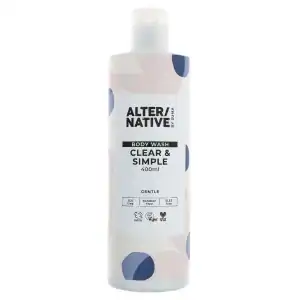Gentle body wash for clear, simple cleansing, 400ml bottle.