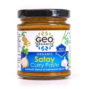 Organic Satay Curry Paste with Indonesian Spices, Mild & Aromatic.