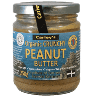 CARLEYS ORGANIC CRUNCHY PEANUT BUTTER 250g