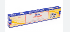 Satya Harmony incense sticks for calming and meditation, ideal for creating a peaceful atmosphere.